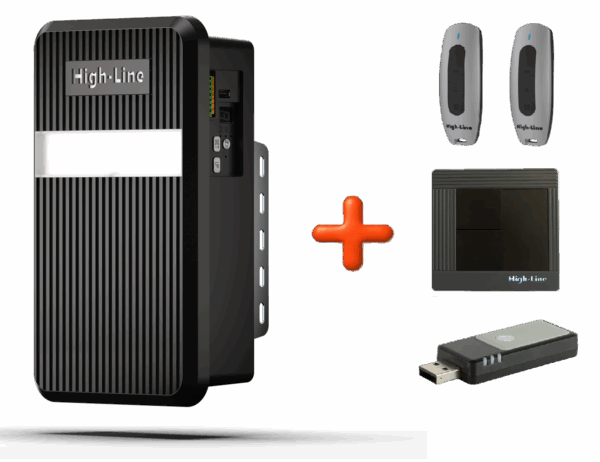 High-Line Smart garagepoortaandrijving – 800N / 1000N / 1500N – inclusief WiFi, 2 handzenders en wandzender